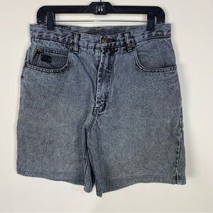 Vintage Maneuvers Black Grey Bermuda Shorts Y2K Denim Grunge